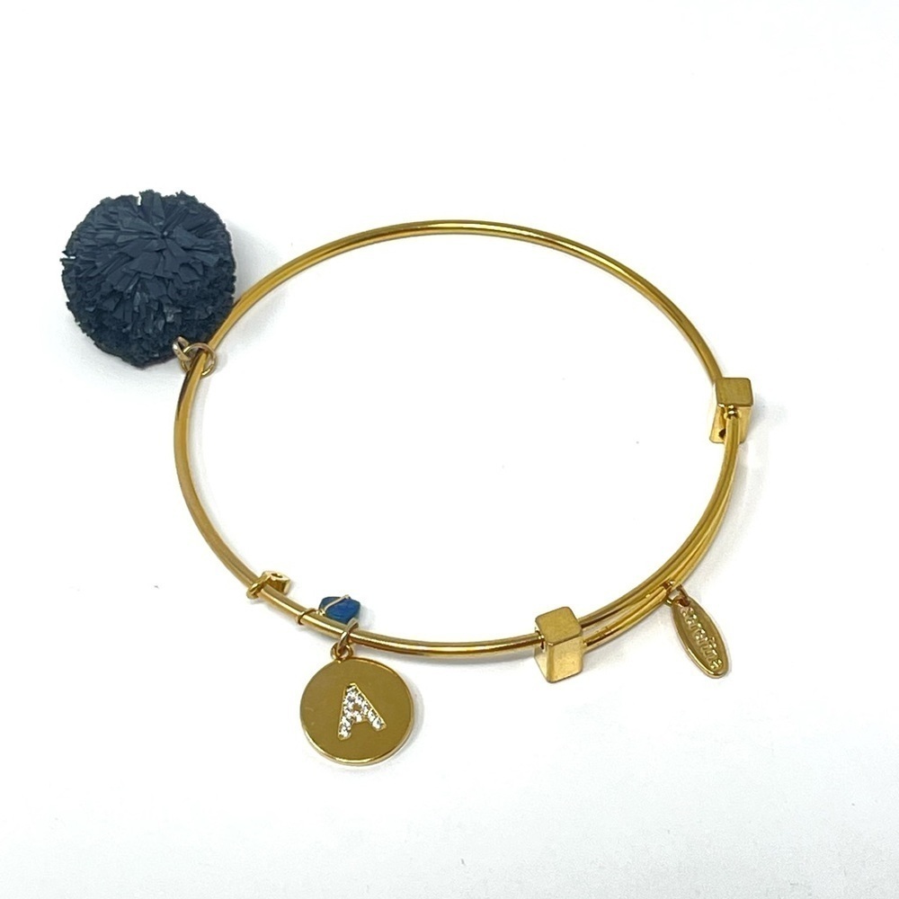 New Anthropologie x Serefina Bangle Monogram Gold Bangle Bracelet “A”